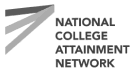 Logo of the National College Attainment Network with three diagonal bars forming an abstract arrow above the organization’s name in bold text.